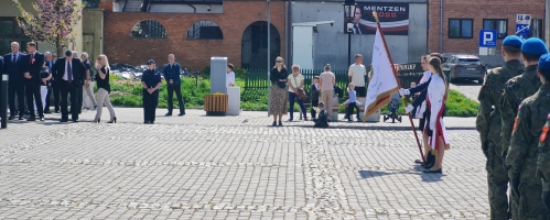 Poczet Sztandarowy Jedynki podczas uroczystości